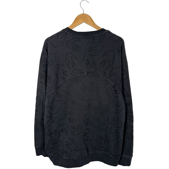 McQ by Alexander McQueen Swallow Swarm Embroidered Sweatshirt size 2XL - Picture 7 of 8